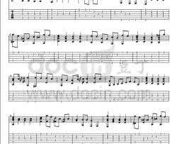 Air On A G String吉他指弹谱 六线谱-Bach