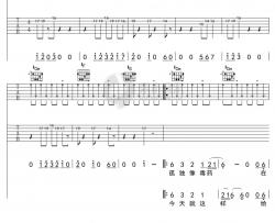 痛苦的信仰《空城》吉他谱 E调弹唱六线谱