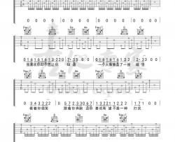 大雾吉他谱_未知音素/张一乔_C调指法吉他弹唱谱