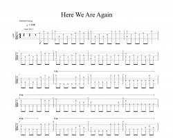 Here We Are Again指弹谱 原调-六线谱-Various Artists