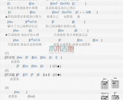 告诉我吧_吉他谱_赵一玮