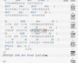 分手吧_吉他谱_张震岳