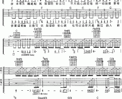 王杰《我等你》吉他谱_《我等你》C掉弹唱六线谱