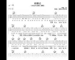 水仙斗活佛《结婚记》吉他谱_C调弹唱谱_高清六线谱