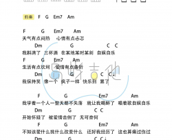 自娱自乐吉他谱_金志文_C调和弦_吉他弹唱谱