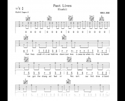 Past Lives吉他谱_Slushii_C调弹唱谱_高清六线谱