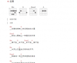 醉了吉他谱 D调和弦谱-简单版-赵雷