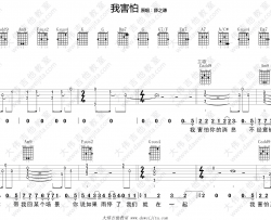 我害怕吉他谱_薛之谦_《我害怕》C调原版六线谱_吉他弹唱教学
