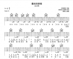 王小帅《最初的梦想》吉他谱_C调扫弦版吉他谱