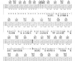 《一千个伤心的理由》吉他谱_张学友_G调入门版_吉他弹唱谱