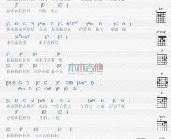 不散,不见_吉他谱_莫文蔚