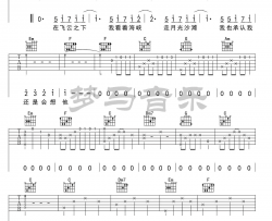飞云之下吉他谱_韩红&林俊杰_C调_弹唱演示视频