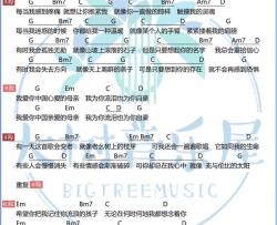 汪峰《我爱你中国》吉他谱-和弦伴奏谱-大树音乐屋