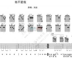 关喆《他不爱我》吉他谱-Guitar Music Score