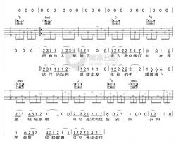 痛苦的信仰《安阳》吉他谱 F调吉他六线谱