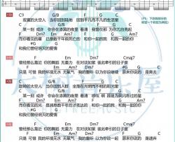 《太空人》吉他谱_吴青峰_C调吉他伴奏弹唱谱