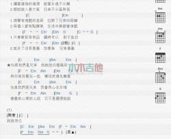 如果我们是兄弟_吉他谱_宝哥