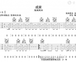 成家吉他谱_海来阿木_C调弹唱谱_完整版六线谱