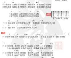 小半吉他谱 陈粒 G调弹唱谱 和弦图片谱
