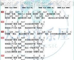 阿桑《一直很安静》吉他谱(C调)-Guitar Music Score