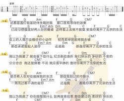 《那是你离开了北京的生活》吉他谱_薛之谦_C调简单版弹唱吉他谱
