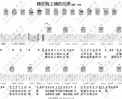 老狼《睡在我上铺的兄弟》吉他谱(C调)-Guitar Music Score