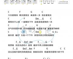 星期四之歌吉他谱—C调—孟凡明-吉他六线谱