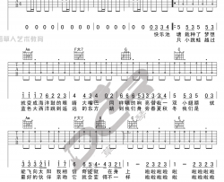 小跳蛙吉他谱-青蛙乐队-C调六线谱-高清版