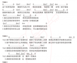 双笙《漫长的告白》吉他谱(G调)-Guitar Music Score
