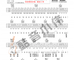 原版《夜空中最亮的星》A调指法 酷音小伟吉他教学|吉他谱|图片谱|高清|逃跑计划