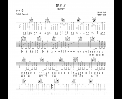 她走了吉他谱_杨小壮_C调高清吉他谱