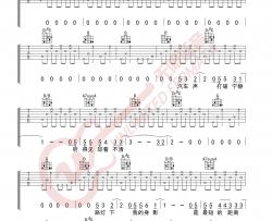 逃跑计划《再见再见》吉他谱-D调高清六线谱-无限延音编配