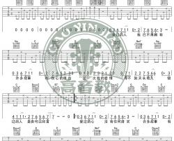 《一千个伤心的理由》吉他谱_张学友_G调简单版弹唱谱_高清六线谱
