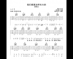 我们都是这样长大的吉他谱_郑秀文_C调弹唱六线谱