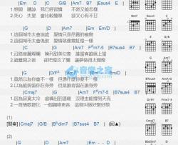 受了点伤吉他谱 Em调版 阿桑