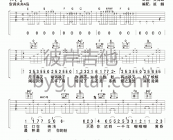 迟到千年吉他谱 彼岸吉他版  苏打绿