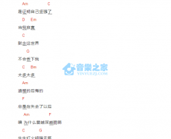 生生吉他谱 C调版 林俊杰
