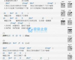 转眼之间吉他谱 G调版 萧亚轩