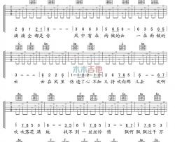 孟庭苇《风中有朵雨做的云》吉他谱-Guitar Music Score