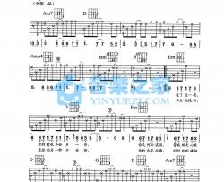 回头太难吉他谱 G调六线谱_音乐之家编配_张学友