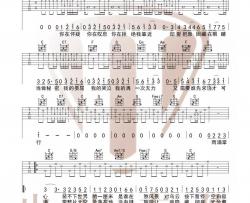 《万拒》吉他谱_就是南方凯_C调原版六线谱_高清图片谱