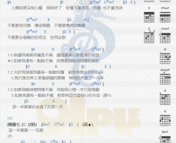 不屑吉他谱 B调和弦谱-黄鸿升
