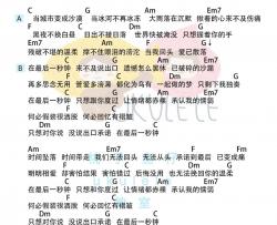 《最后一秒钟》尤克里里谱_九泽_尤克里里弹唱谱