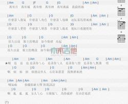 追追追吉他谱_黄妃_弹唱六线谱