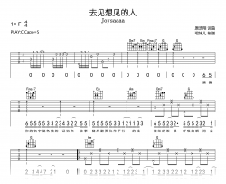 去见想见的人吉他谱_Joysaaaa_C调弹唱六线谱