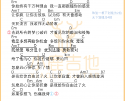 《过火》吉他谱张信哲Em小调_小鹿吉他