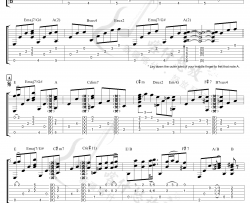 Angelina指弹吉他谱 D调-喀什怒放编配-Tommy Emmanuel