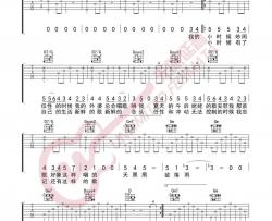 天黑黑吉他谱_G调弹唱六线谱_高清图片谱_孙燕姿