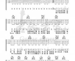 孤独颂歌吉他谱_陈文非_C调指法原版_吉他弹唱六线谱