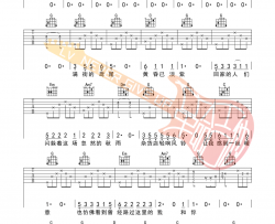 飞鸟吉他谱_汪峰_G调指法原版六线谱_吉他弹唱教学